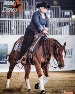 Charlotte Reynaud lors d'un concours de Reining